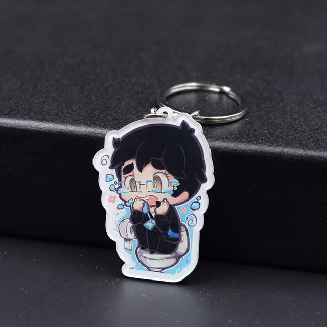 feimeng jewelry Anime Cute Stitch Silicone Keychain, PVC Pendant